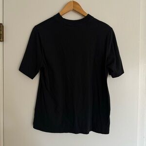 Everlane Cotton mock neck tee in black
